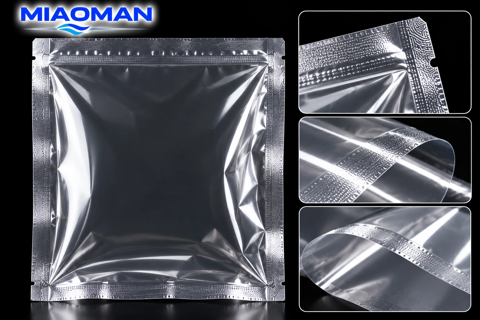 Clear pouch — seal and surface details