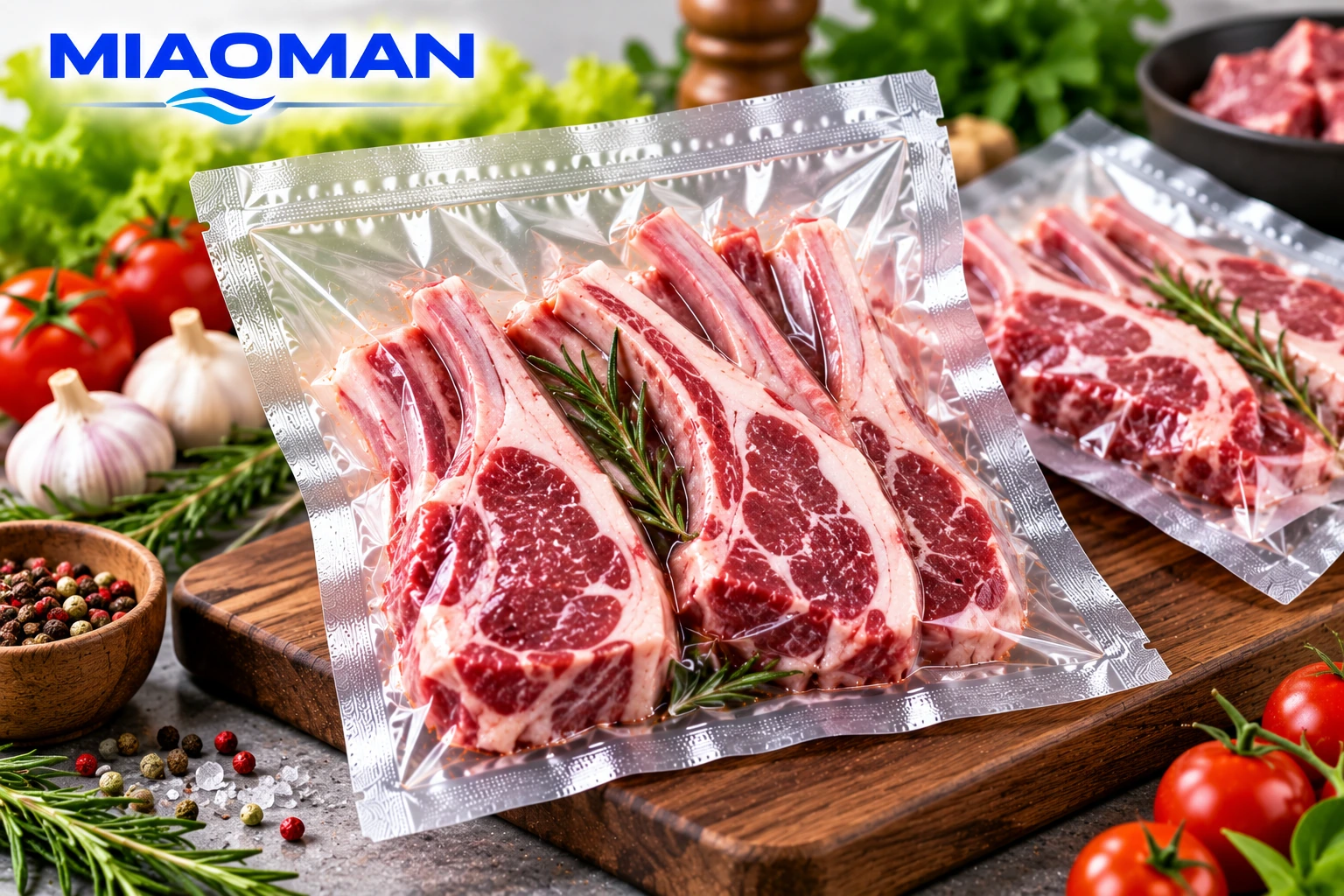 Clear vacuum pouch samples
